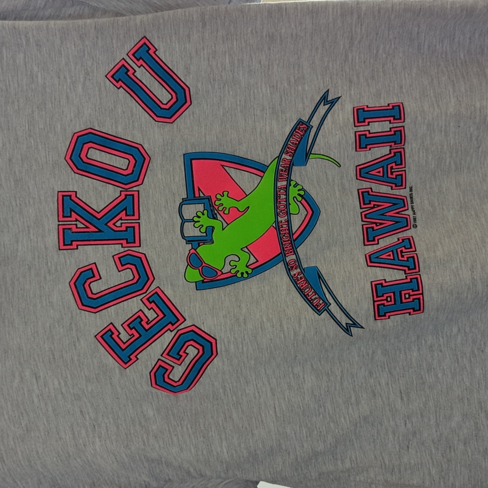 Gecko Hawaii Medium Gray Tshirt